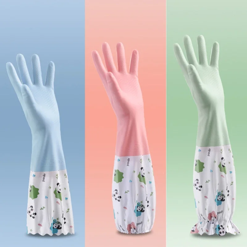 Dish Glove Rubber - Женские кухонные перчатки — прочные, удлиненные