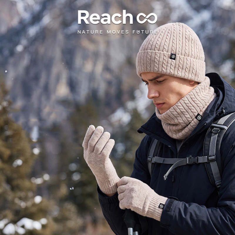 Wool Glove Lined - Комплект из трех предметов: шапка, шарф