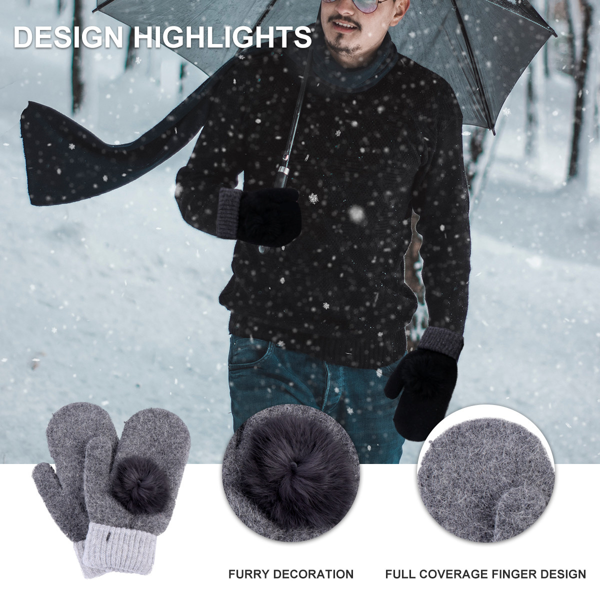 2 пары теплых шерстяных вареже – обзор и цена Wool Glove Lined