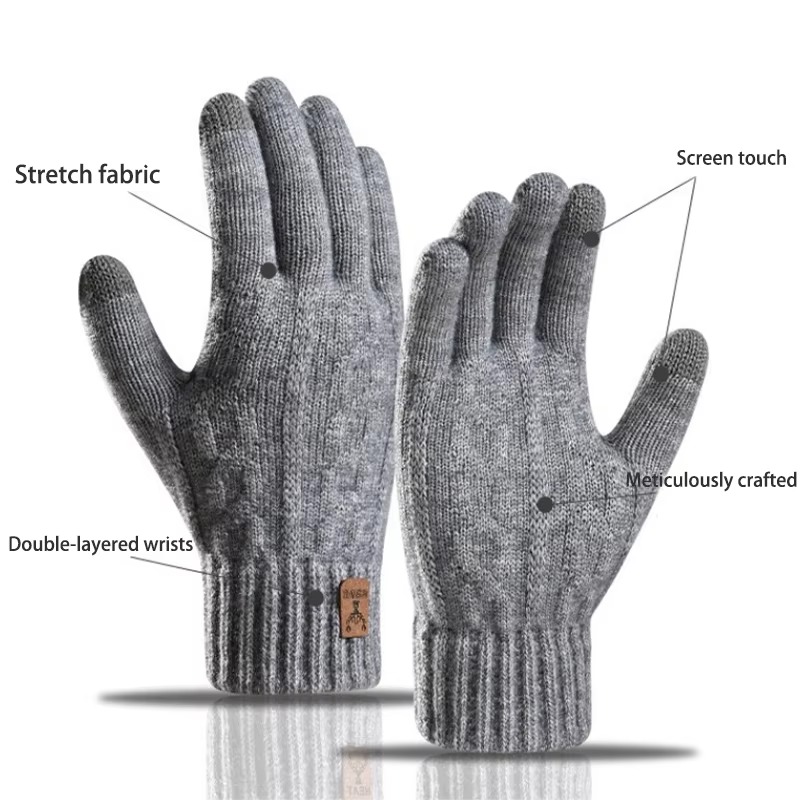 Мужские термальные вязаные пер – обзор и цена Wool Glove Lined